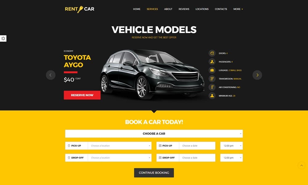 Criação de sites para rent a car Frederico Lopes Criação de Sites Profissionais em Portugal