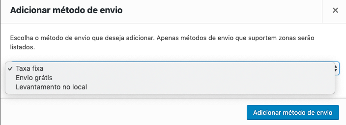 Configurar Custos de Envio no WordPress