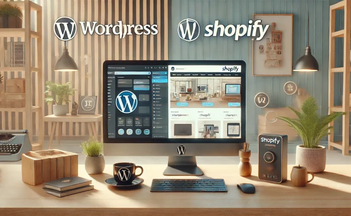 Comparação entre WordPress e Shopify para lojas online